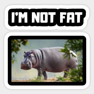 I'm Not Fat Joke Design Sticker